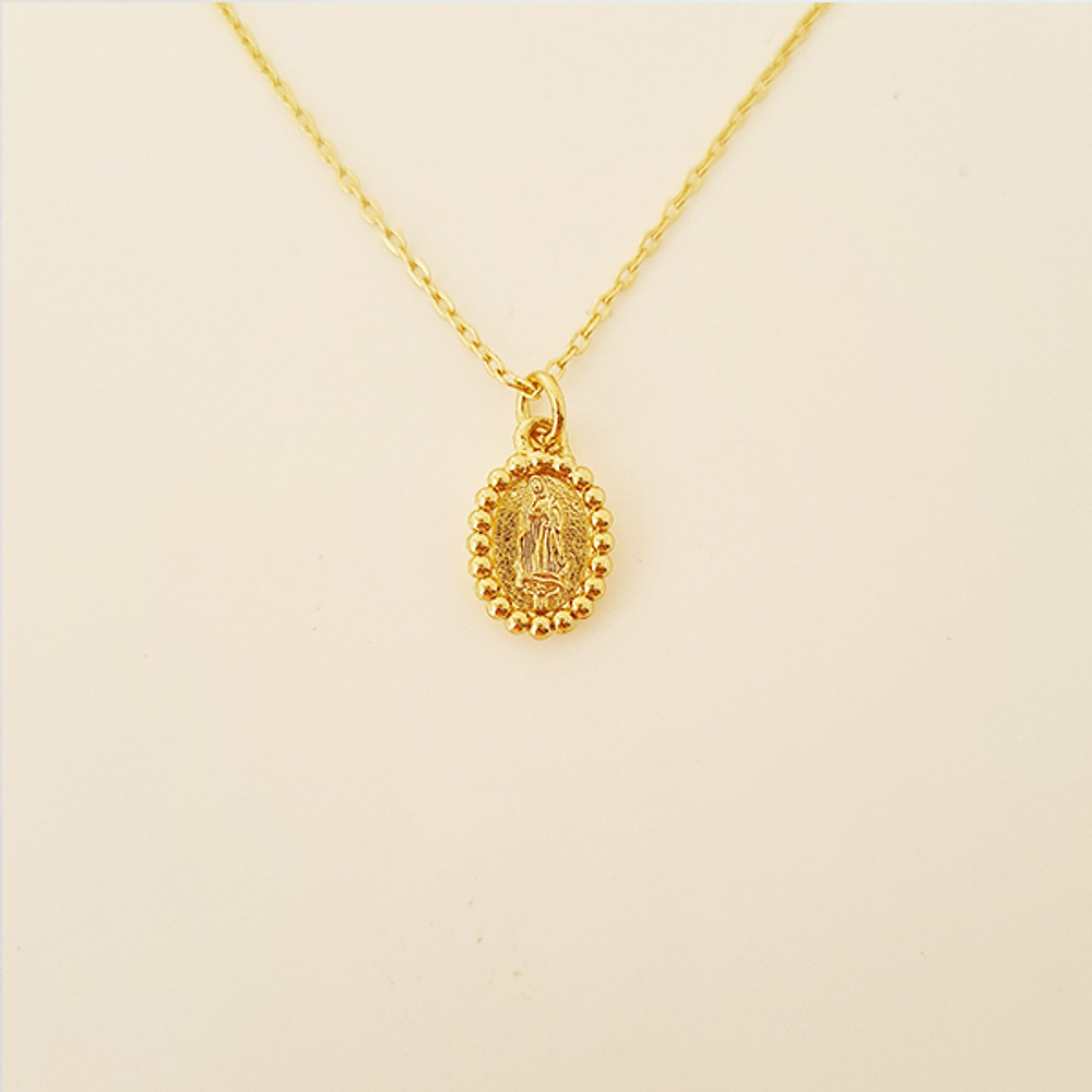 cadena medalla virgen guadalupe mini