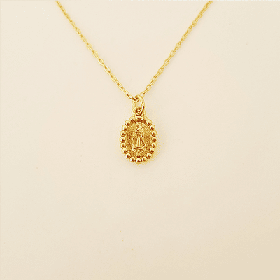 cadena medalla virgen guadalupe mini