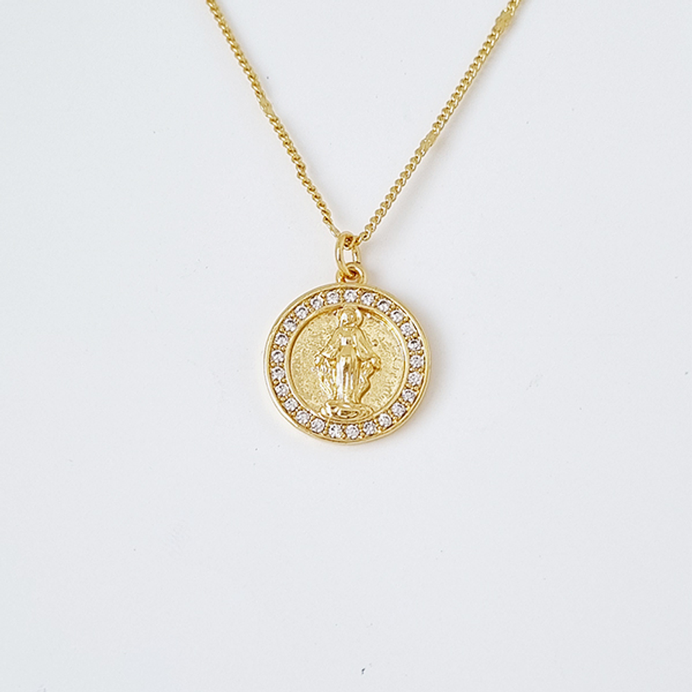 cadena virgen milagrosa brillantes