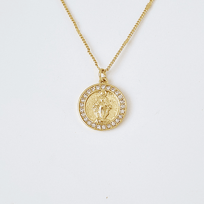 cadena virgen milagrosa brillantes