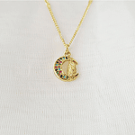 CADENA VIRGEN GUADALUPE MEDIALUNA COLORES