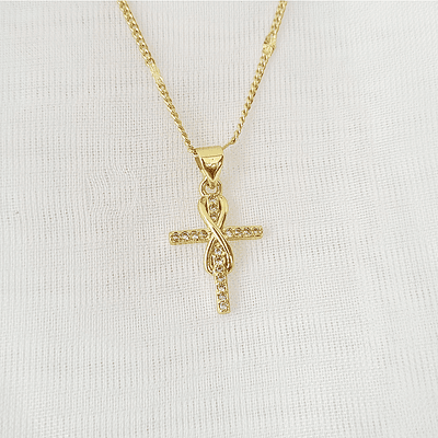 CADENA CRUZ INFINITO BRILLANTE