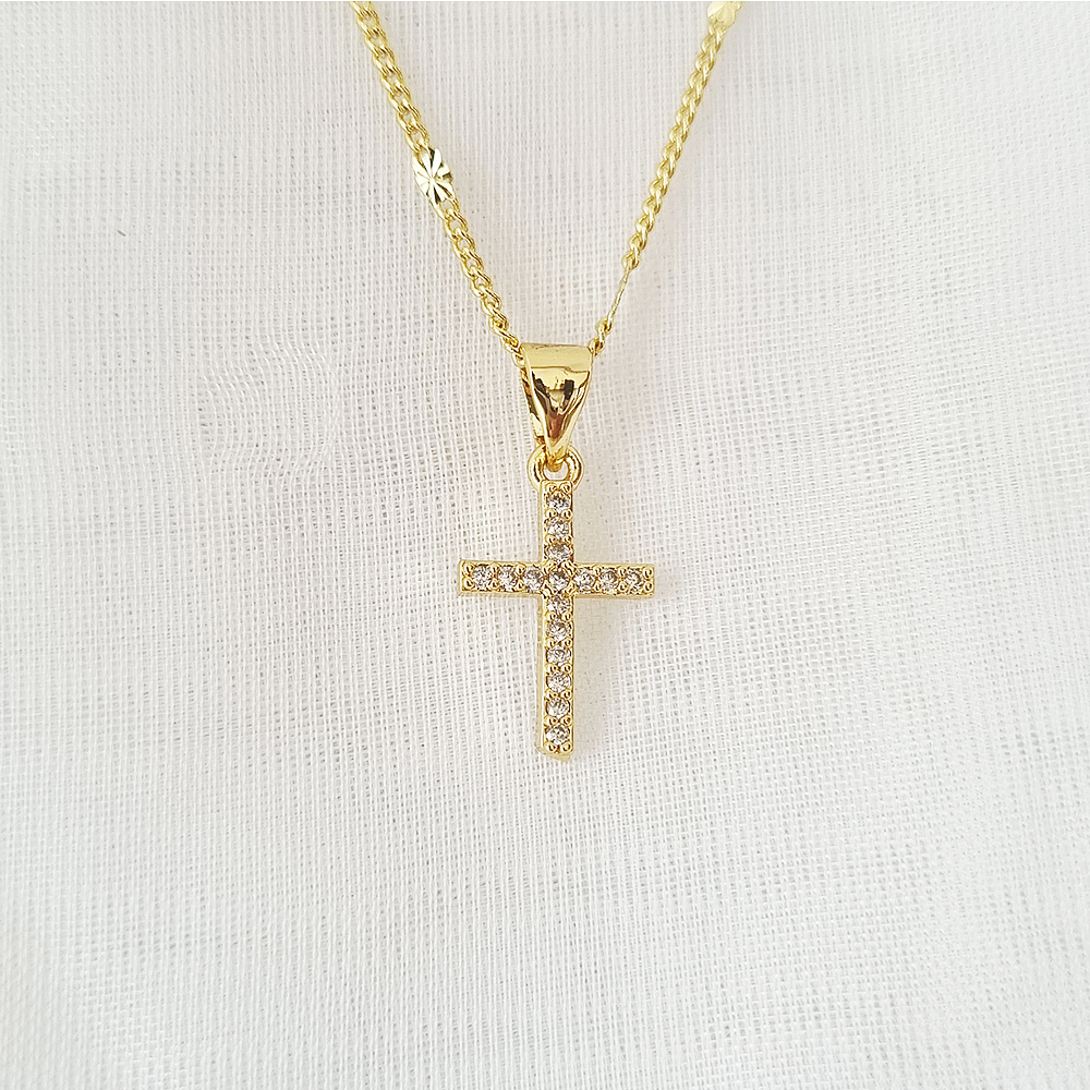 CADENA CRUZ BRILLANTES