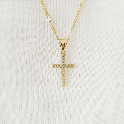 CADENA CRUZ BRILLANTES