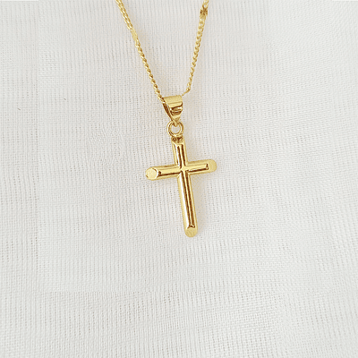 CADENA CRUZ LISA GRANDE