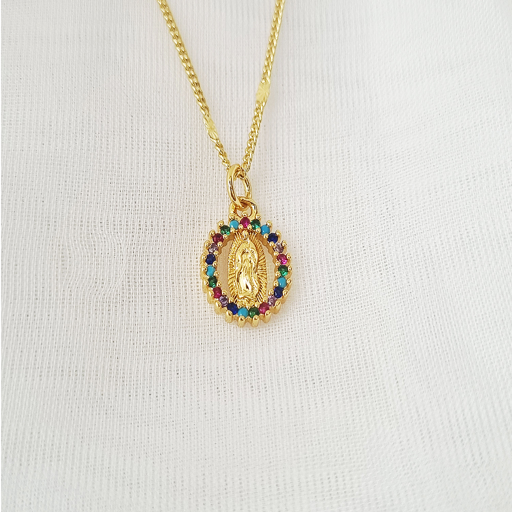 CADENA VIRGEN GUADALUPE COLORES