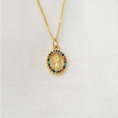 CADENA VIRGEN GUADALUPE COLORES