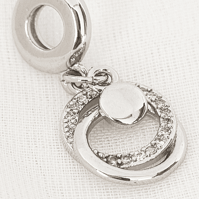 CHARM PANDOR ARO COLGANTE PLATA