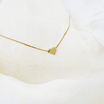 cadena corazon solitaire dorado