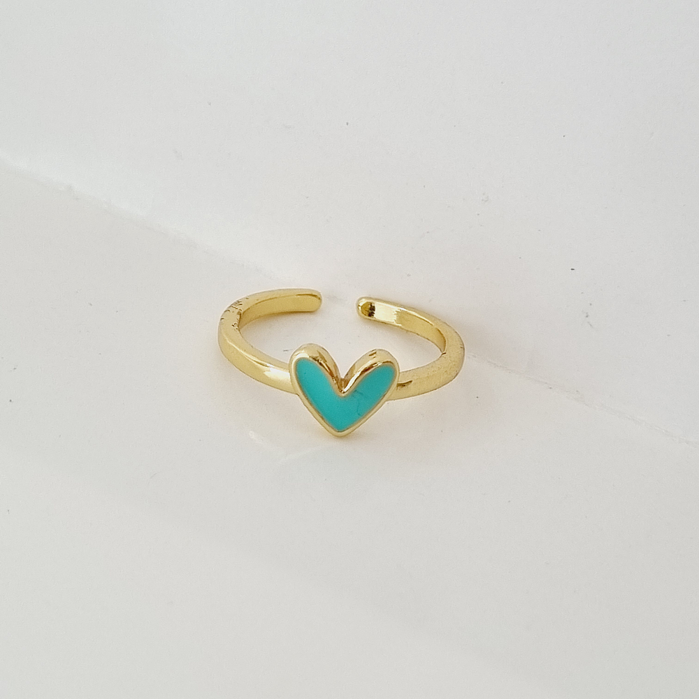 ANILLO CORAZON TURQUESA