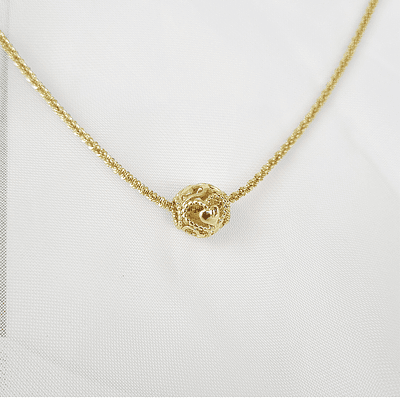 COLLAR PANDOR ARO CORAZON DORADO