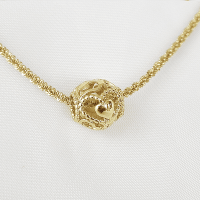 COLLAR PANDOR ARO CORAZON DORADO
