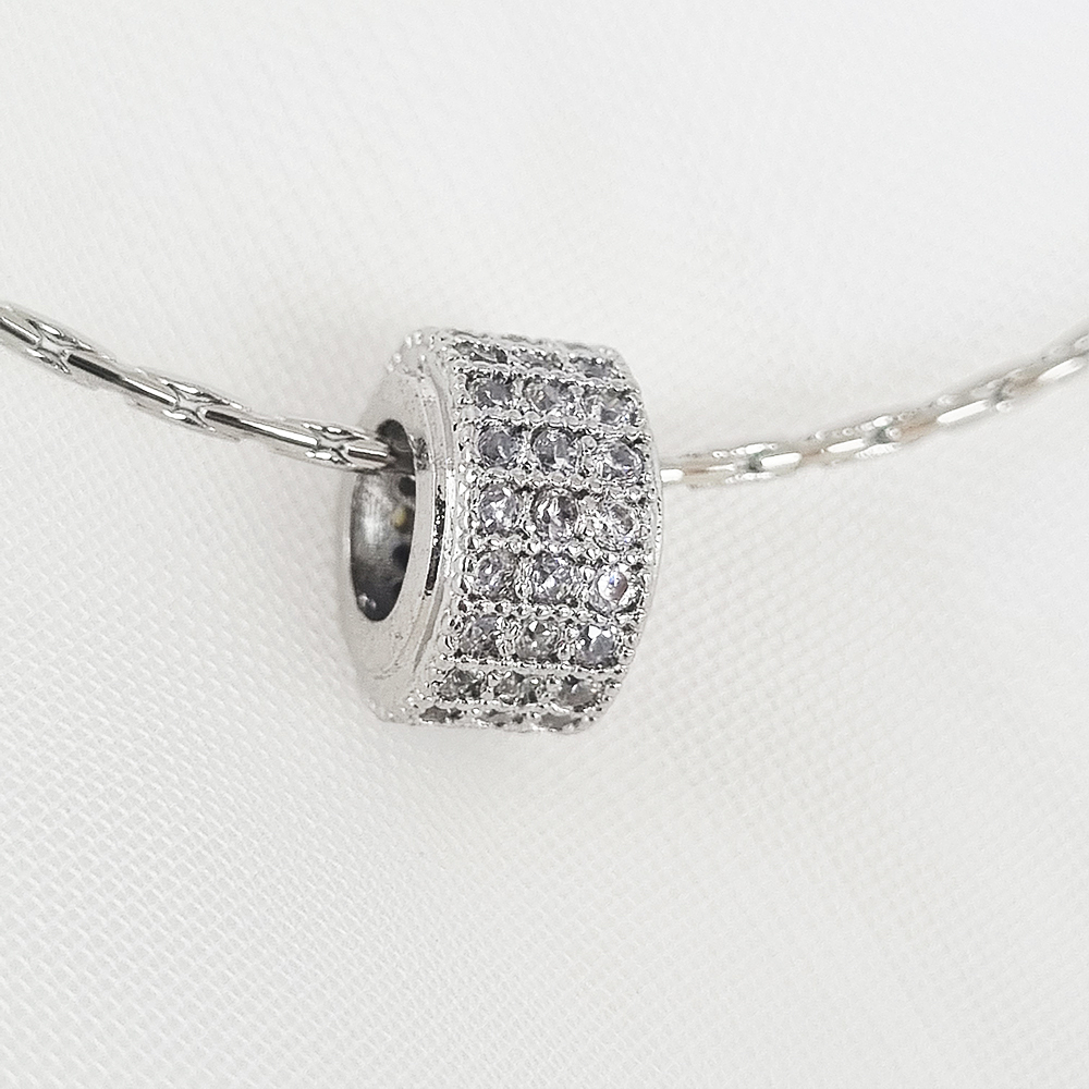 COLLAR PANDOR ARO PLATA BRILLANTE
