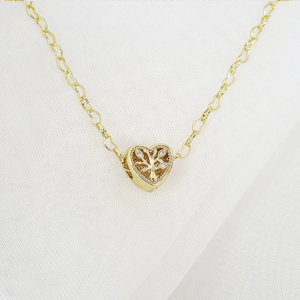 CADENA PANDOR CORAZON BRILLANTE