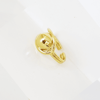 ANILLO ESFERA SOLITARIA DORADA