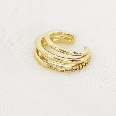 EARCUFF LINEAS BRILLANTE