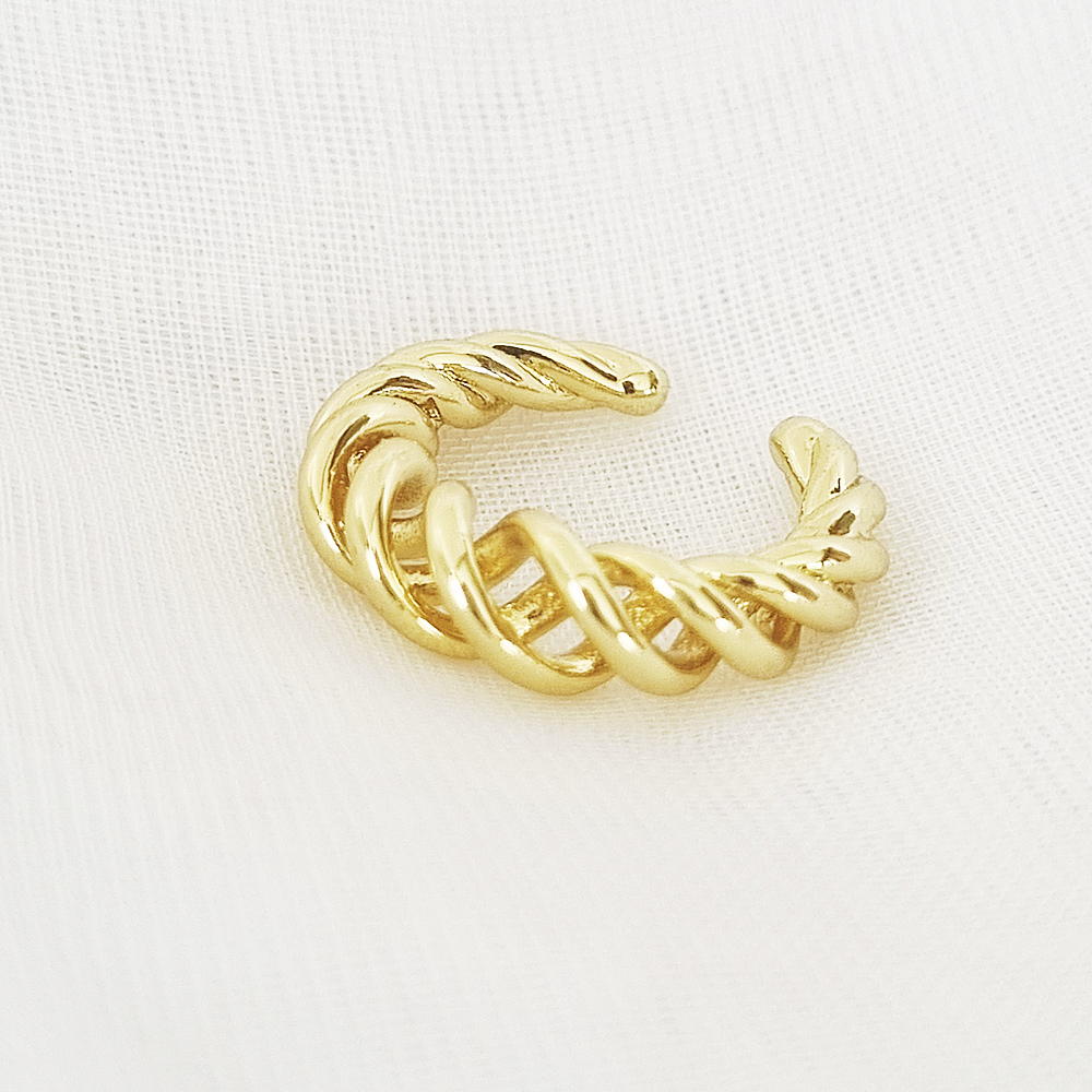 EARCUFF TRENZA DORADA