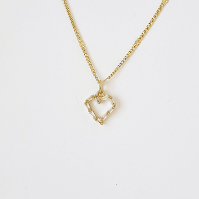 CADENA CORAZON BRILLANTES