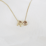 CADENA 1LETRA DORADA & CIRCON SOLTAIRE PALOROSA