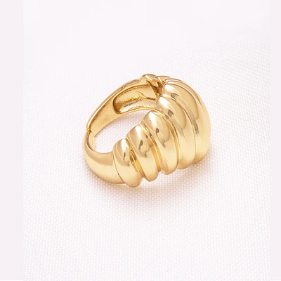 ANILLO ORUGA DORADA