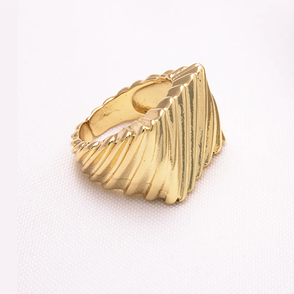 ANILLO CUADRO DORADO