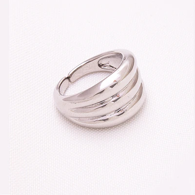 ANILLO OLAS PLATEADAS