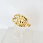 ANILLO ESFERA SOLITARIA DORADA