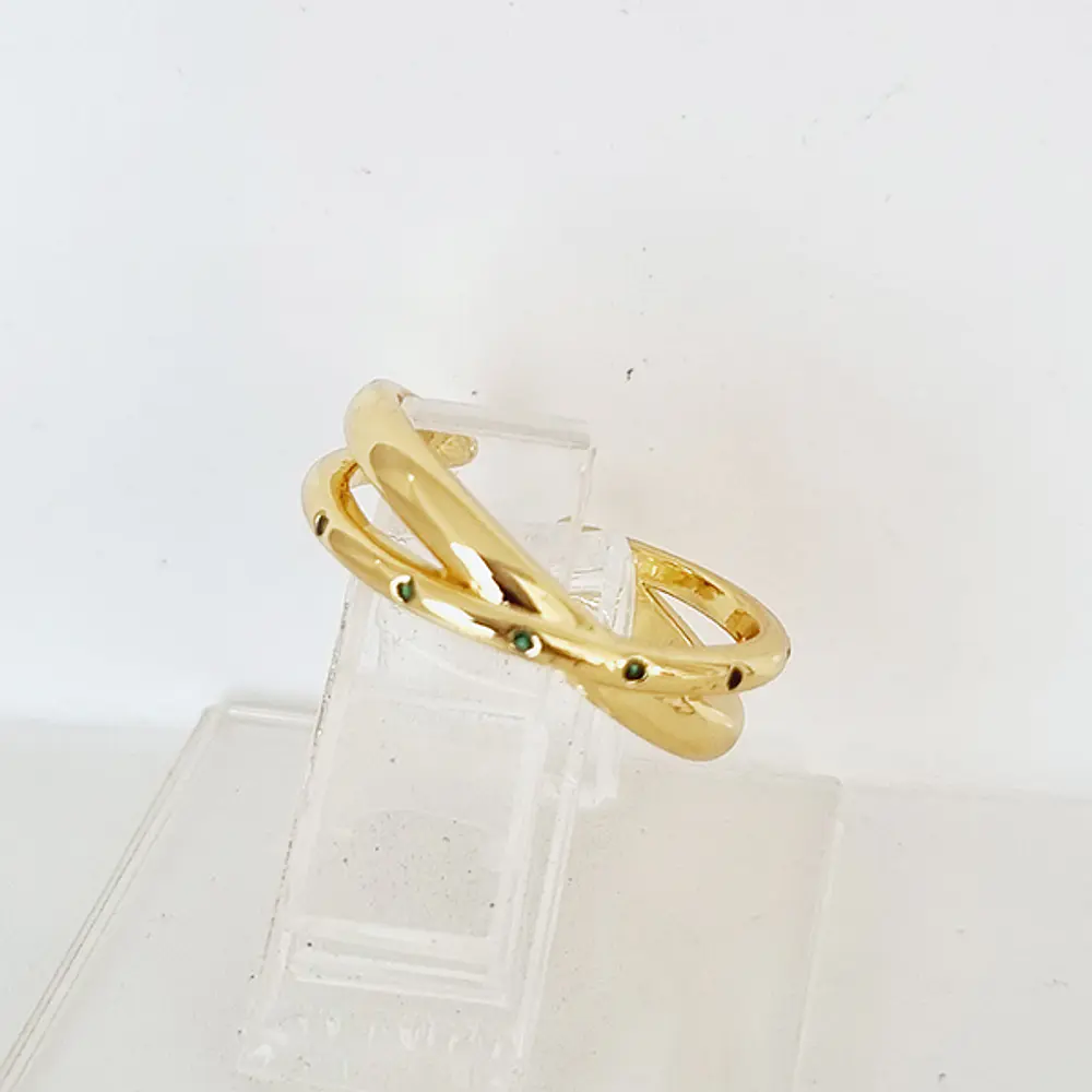 ANILLO CRUZADO VERDE