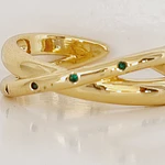 ANILLO CRUZADO VERDE