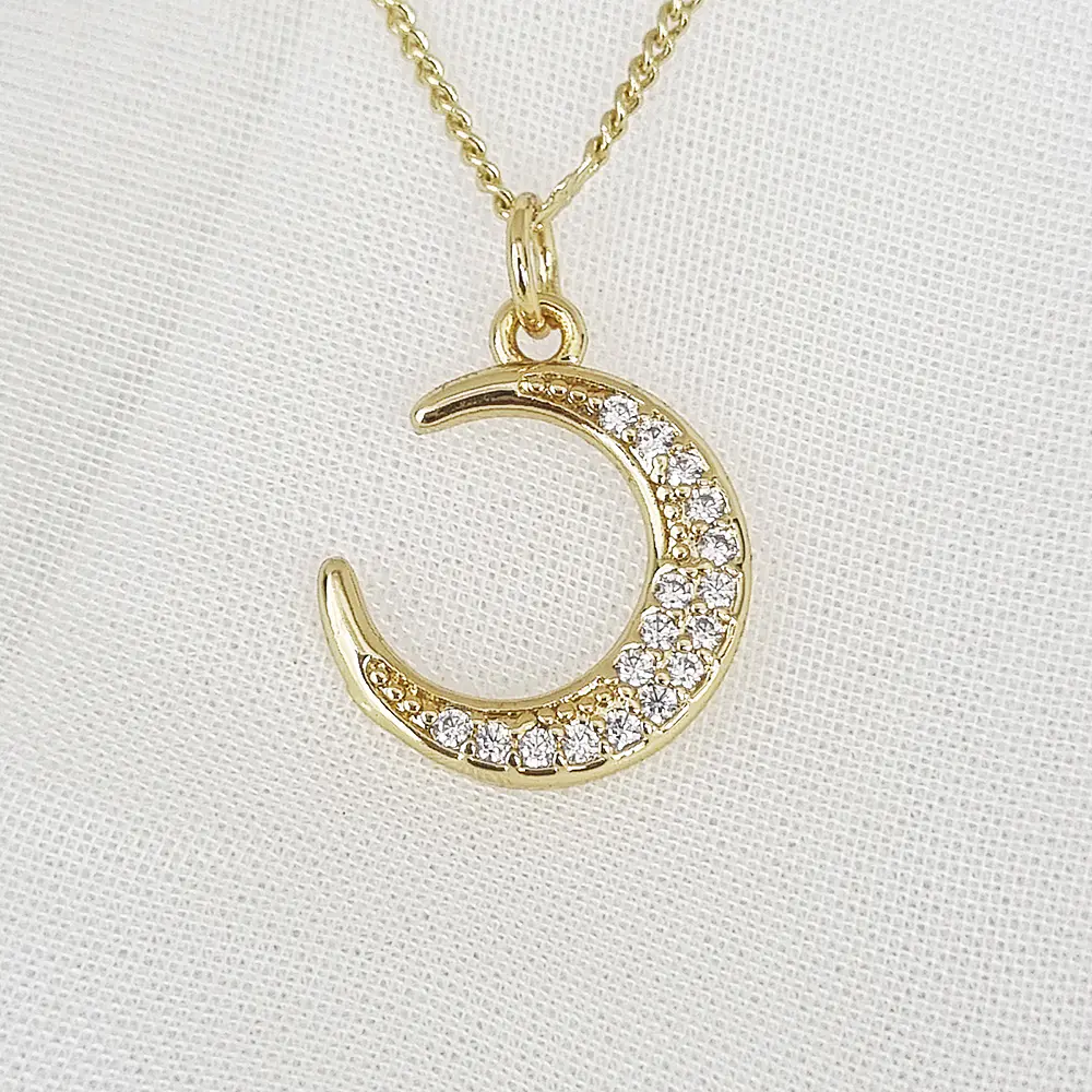 CADENA LUNA BRILLANTE