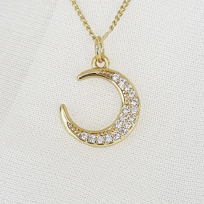 CADENA LUNA BRILLANTE