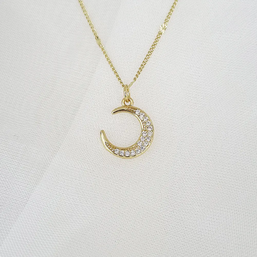 CADENA LUNA BRILLANTE