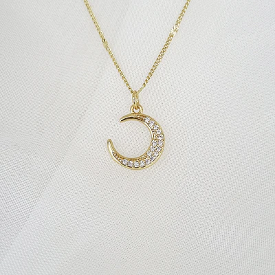 CADENA LUNA BRILLANTE