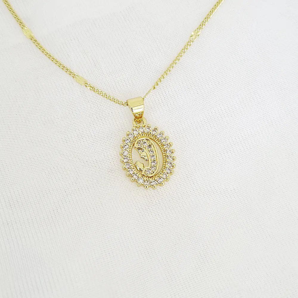 CADENA VIRGEN MARIA BRILLANTE