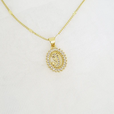 CADENA VIRGEN MARIA BRILLANTE