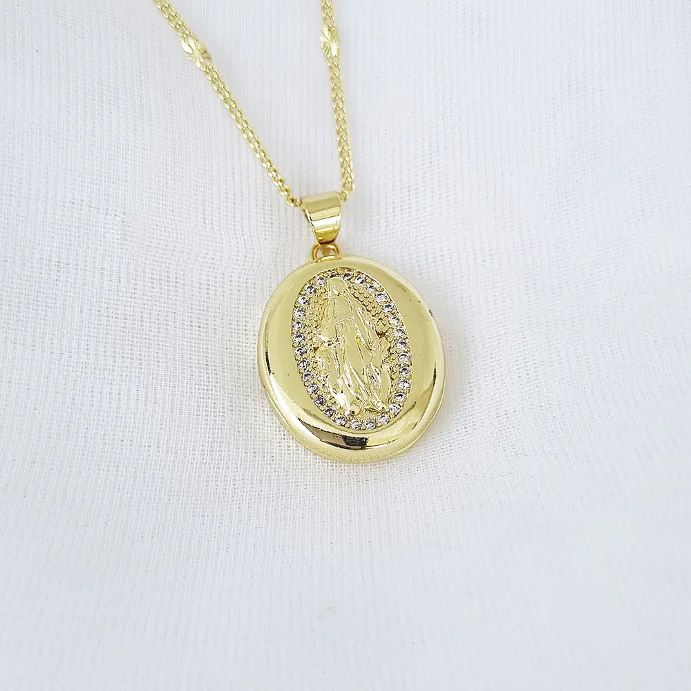 CADENA RELICARIO MILAGROSA BRILLANTE