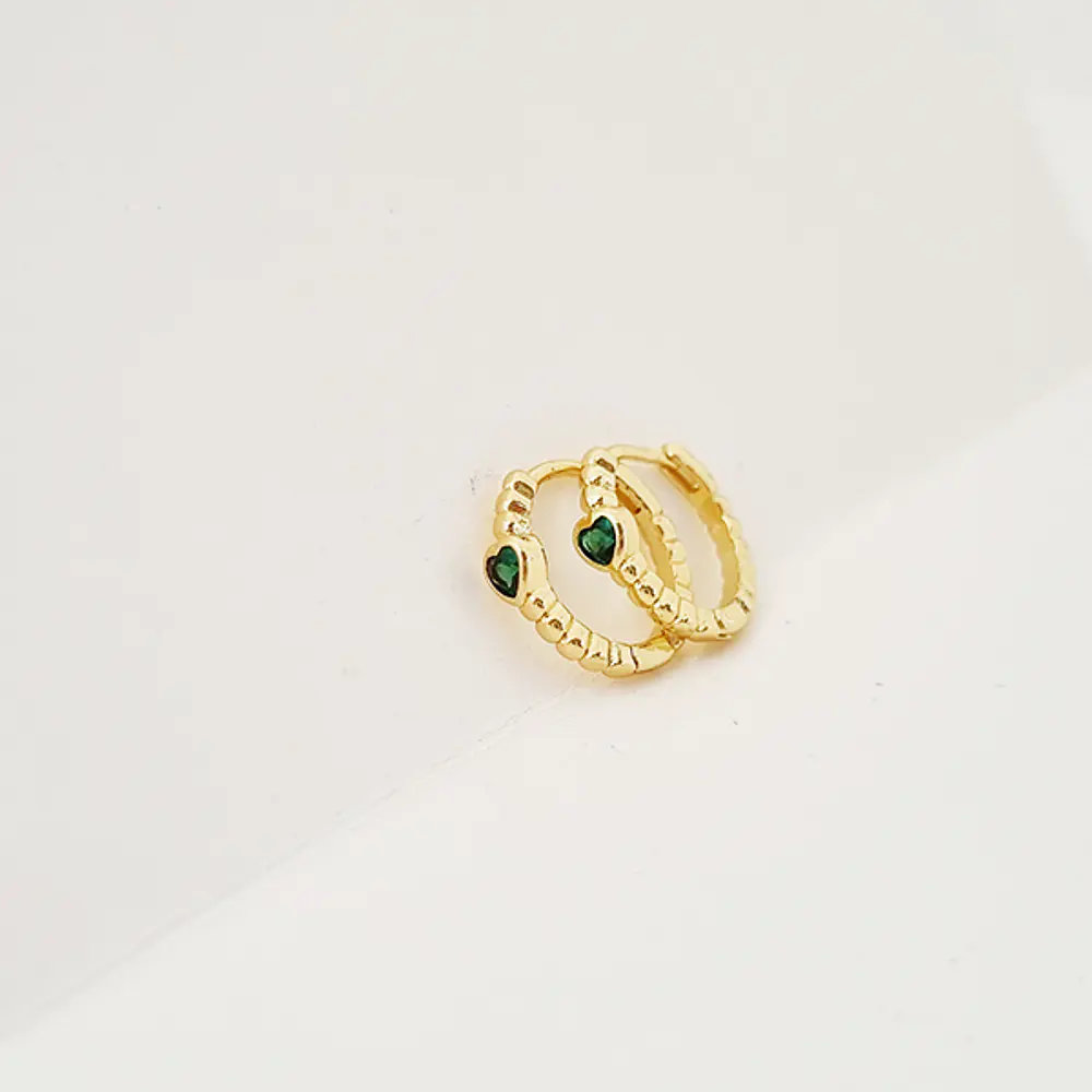 MINI AROS CORAZON VERDE