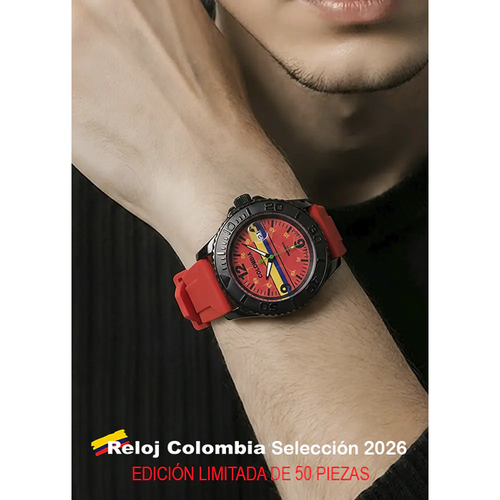 RELOJ COLOMBIA SELECCION 2026 ROJO