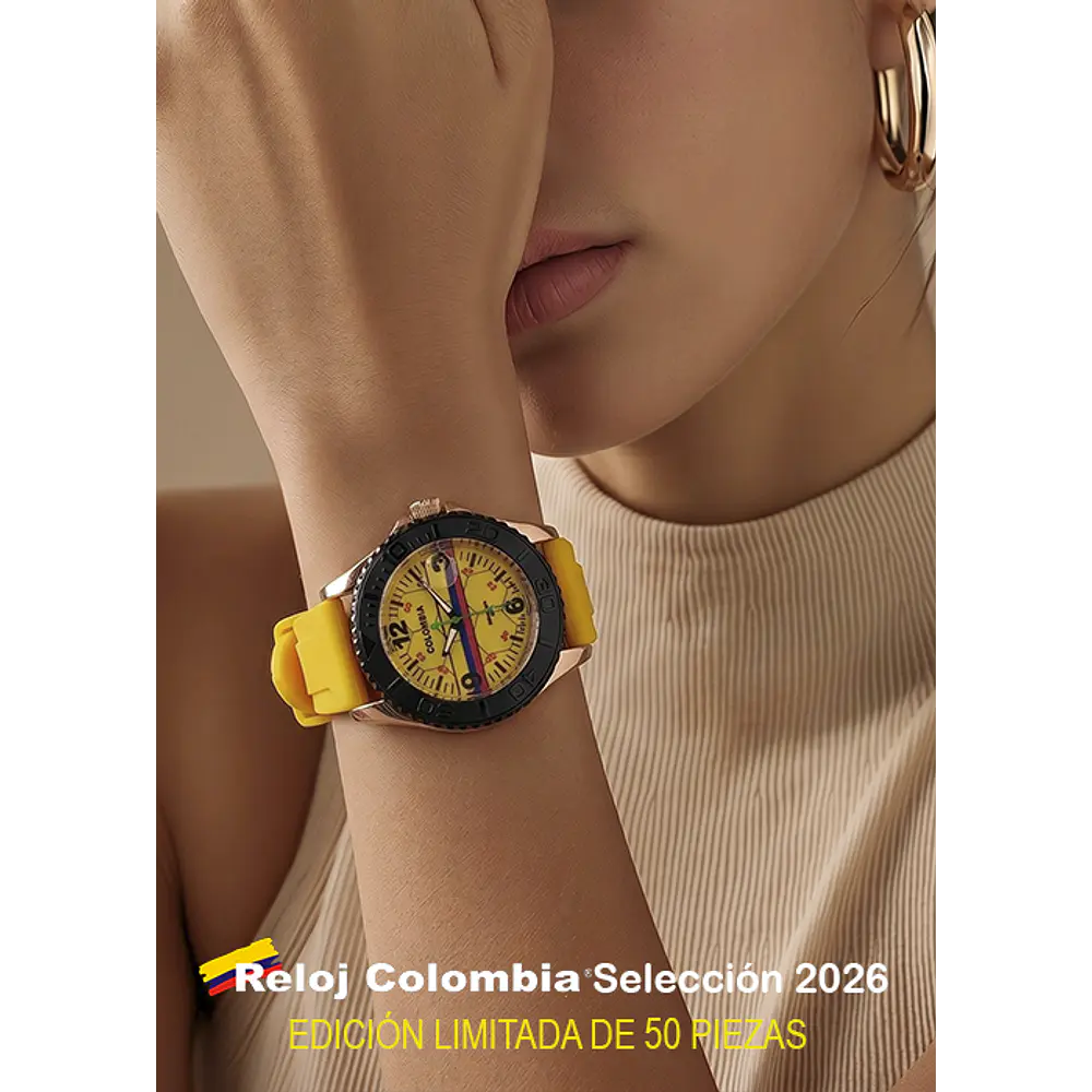 RELOJ COLOMBIA SELECCION 2026 DORADOAMARILLO