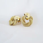 AROS TOPOS TRENZA DORADA