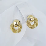 AROS TOPOS TRENZA DORADA
