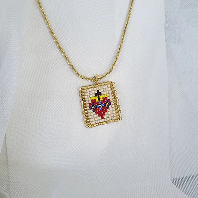 CADENA ESCAPULARIO SAGRADO CORAZON MOSTACILLA