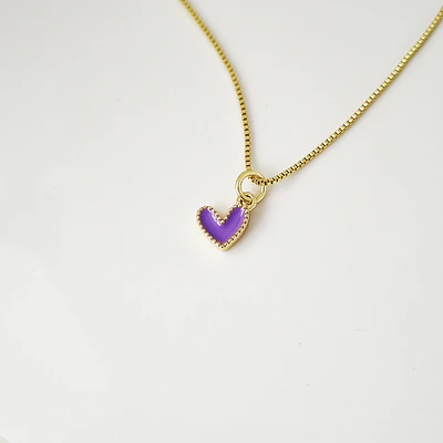 CADENA CORAZON JOLIE MORADO