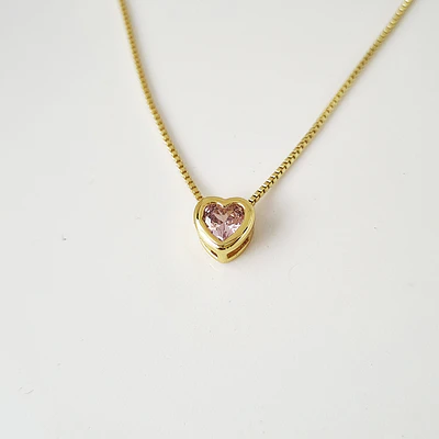 CADENA CORAZON SOLITAIRE PALOROSA
