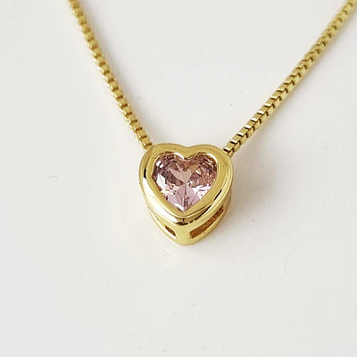 CADENA CORAZON SOLITAIRE PALOROSA