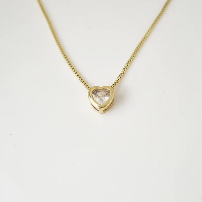 CADENA CORAZON SOLITAIRE 
