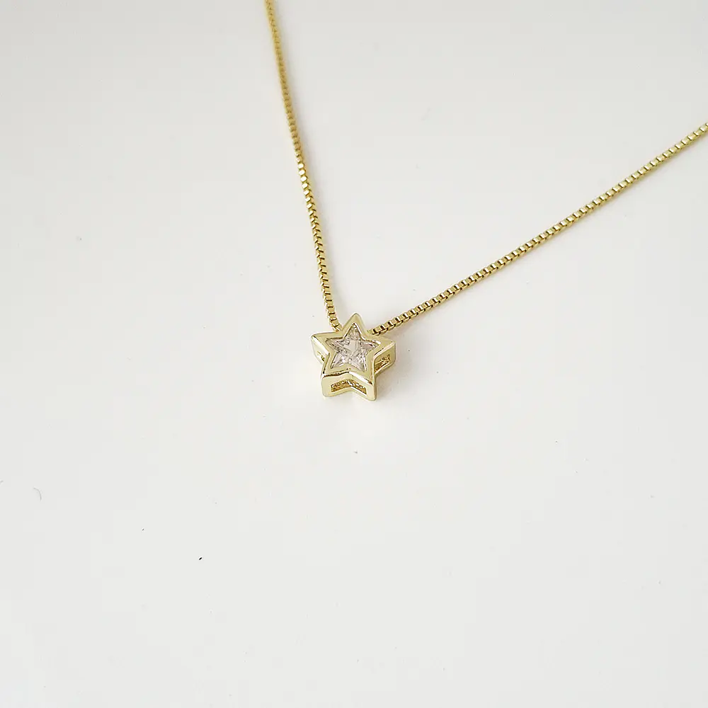 CADENA ESTRELLA SOLITAIRE BRILLANTE