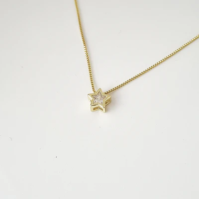CADENA ESTRELLA SOLITAIRE BRILLANTE