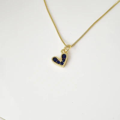 CADENA CORAZON AMORE ZAFIRO