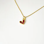 CADENA CORAZON AMORE FUCSIA